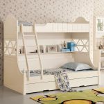 欧式风格卧室母子高低床装修设计图片2023
