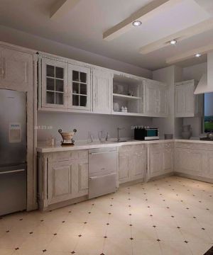 最新欧式风格开放式厨房玻璃隔断设计效果图片