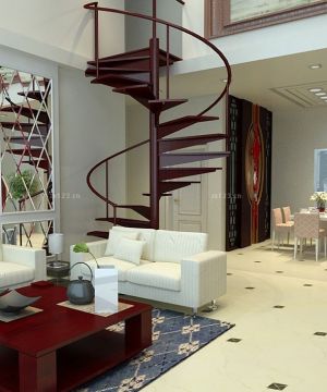 2025中式风格钢木楼梯装修效果图片欣赏