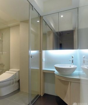 2025现代家装浴室玻璃门装修图片