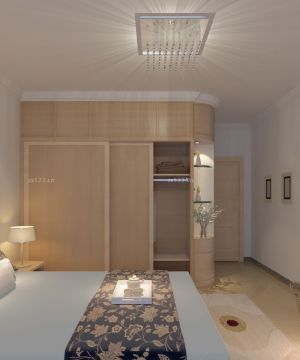 最新长方形卧室二门衣柜设计效果图片