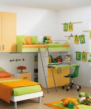 小卧室装修风格儿童床设计效果图片