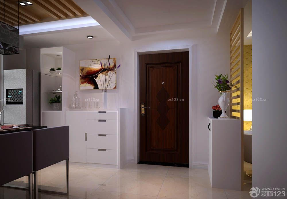 现代装修风格3d木门装修效果图欣赏