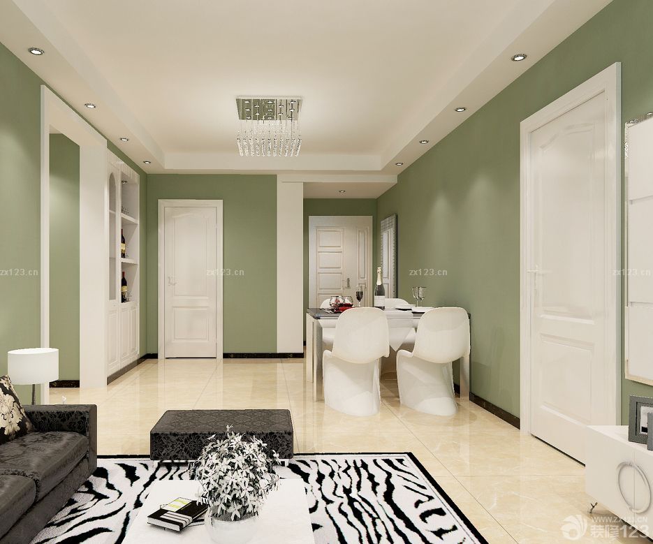 最新清新小户型白色3d木门装修美图欣赏