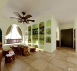 田园风格室内飘窗护栏装修效果图片大全