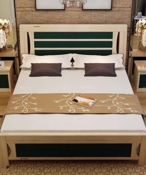 2023最新现代卧室实木床装修效果图