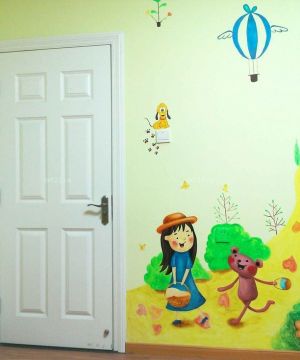 最新简约现代风格儿童房墙绘效果图片欣赏