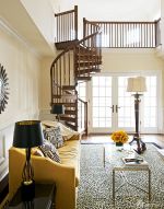 2025假复式楼室内旋转楼梯装修设计图片