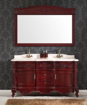 最新欧式风格橡木浴室柜设计图片