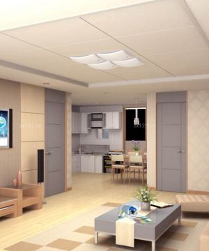 创意现代风格小户型客厅吸顶灯设计样板