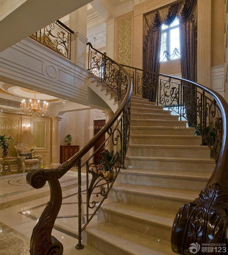 2025最新室内简欧风格别墅楼梯设计图片