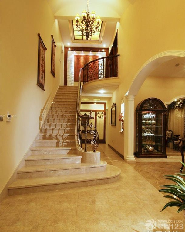 最新欧式楼中楼客厅护栏装修效果图大全2025