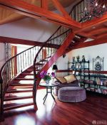 简欧风格别墅楼梯设计图片