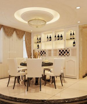 2025家装餐厅酒柜造型装修图片