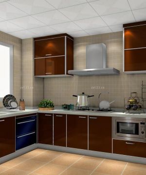 现代家装厨房整体橱柜装修效果图片