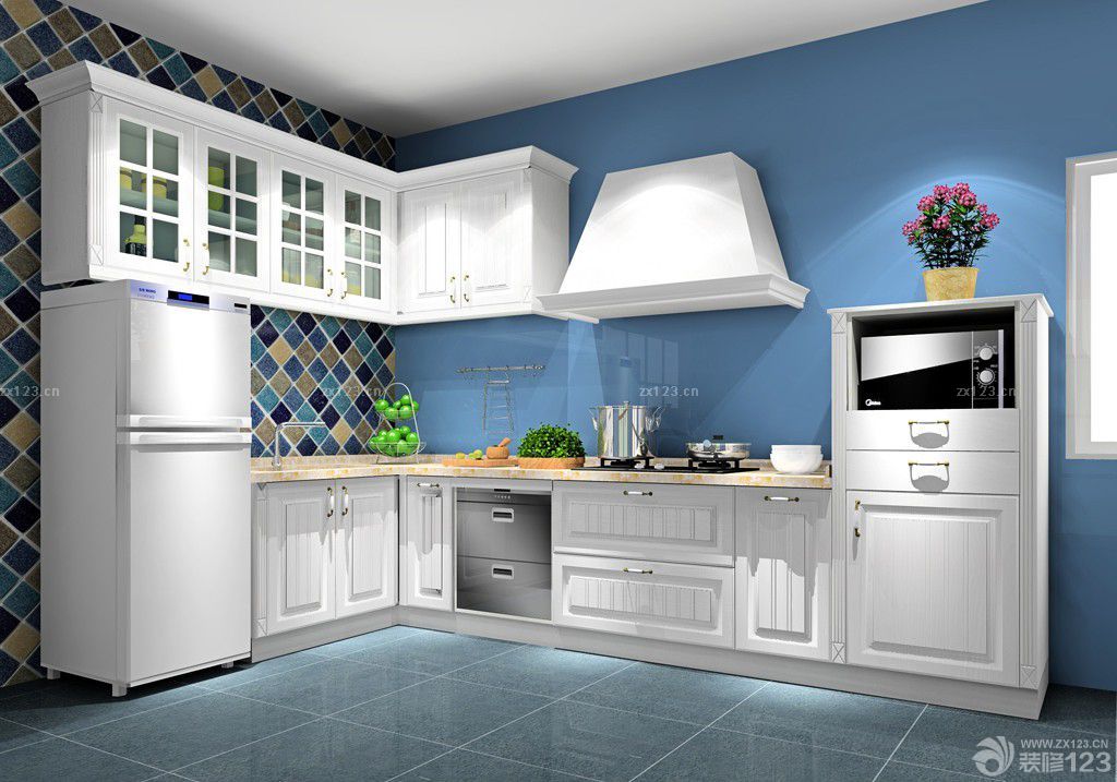 家装小户型简欧风格整体橱柜设计效果图