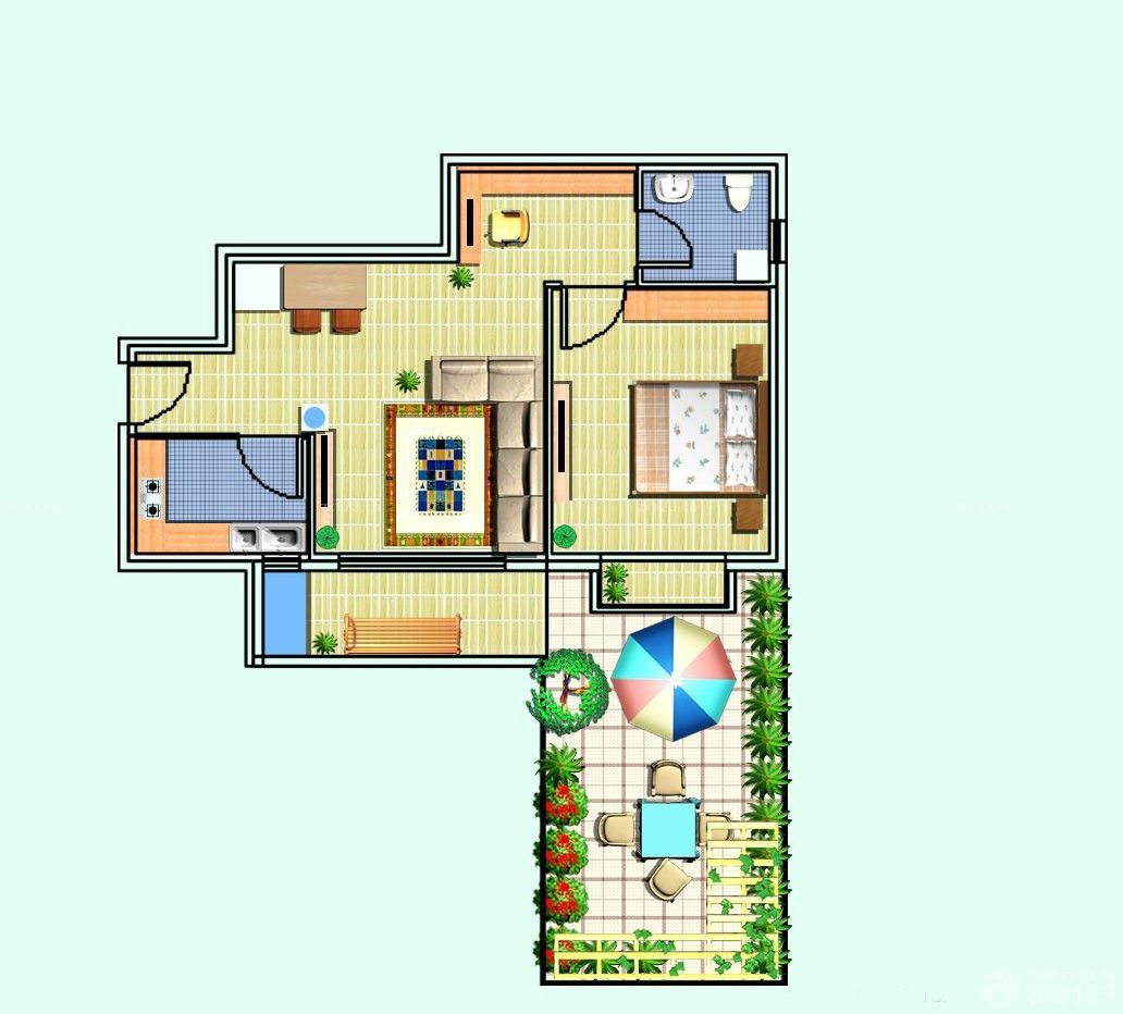 2023最新田园风格房屋小户型平面图