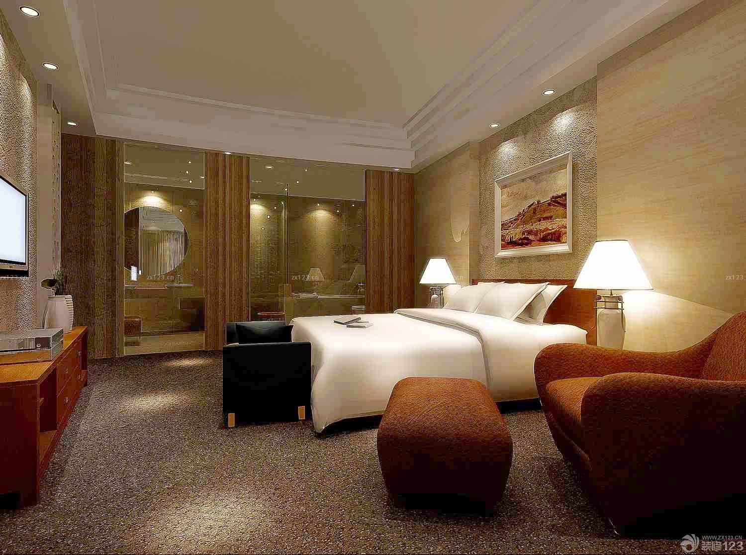 大型酒店客房设计效果图