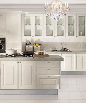2023开放式厨房简欧风格整体橱柜装修实景图