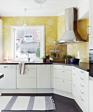 最新小美式风格厨房橱柜装修样板间图片