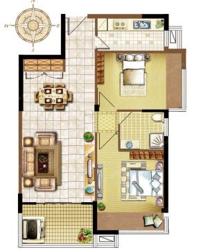 2023地中海风格房屋小户型平面图