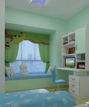 2023小清新儿童卧室飘窗垫设计图片