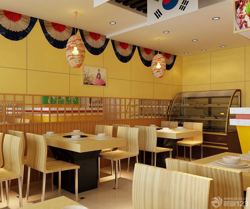 普通饭店快餐桌设计效果图大全2023