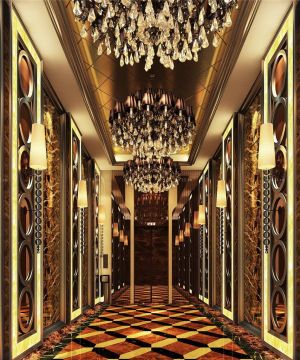 KTV休闲娱乐会所走廊装修效果图片