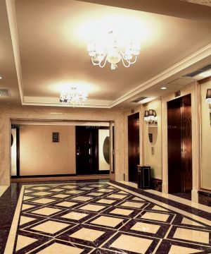 2023最新酒店室内黑色大理石设计效果图片