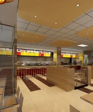 特色快餐店快餐桌装修效果图欣赏