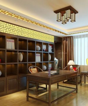中国古典家具书房设计效果图欣赏