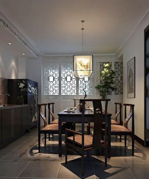 2023中国古典家具餐厅设计效果图片