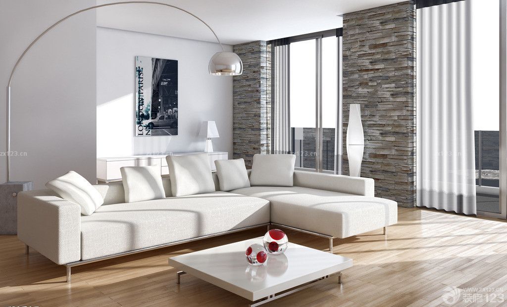 2025创意现代风格客厅阳台隔断效果图