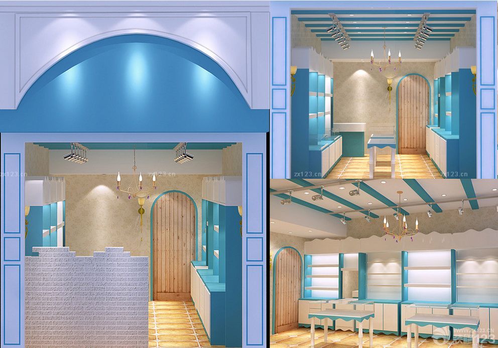 地中海田园混搭风格饰品店设计效果图