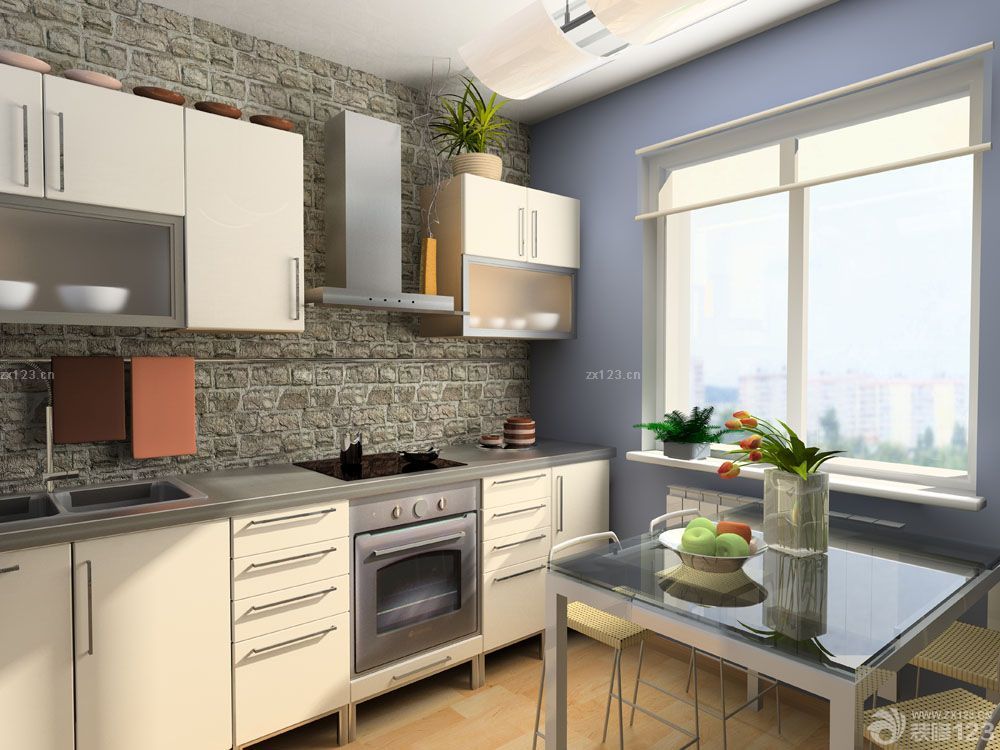现代家装厨房置物架设计图片欣赏