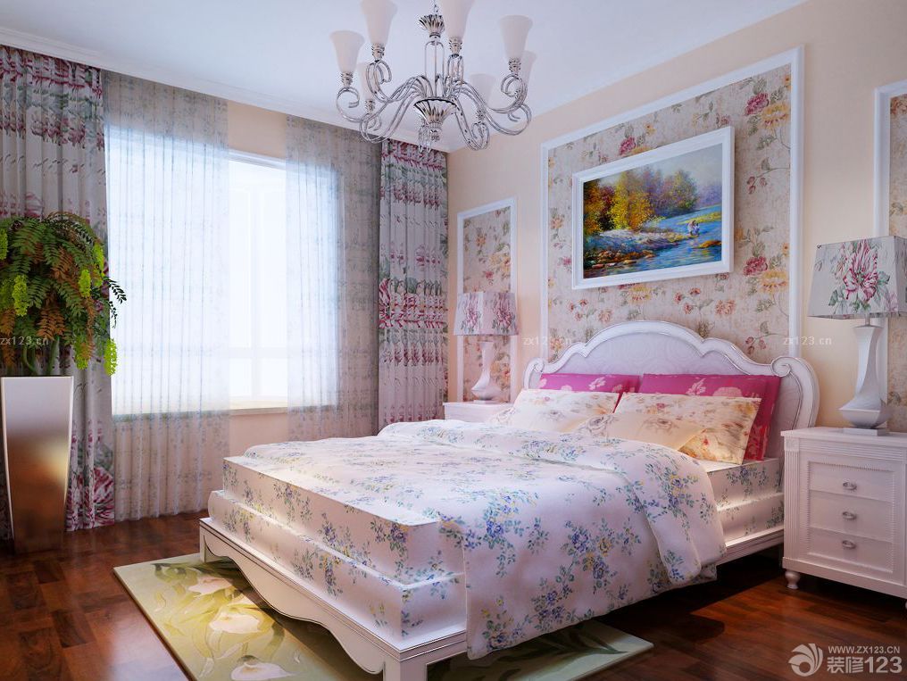 2025最新家庭室内墙复古碎花壁纸装修案例