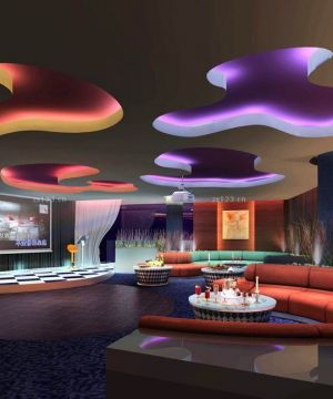 ktv半圆型沙发装修效果图