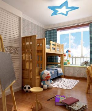 小户型儿童房间实木家具布置图片大全