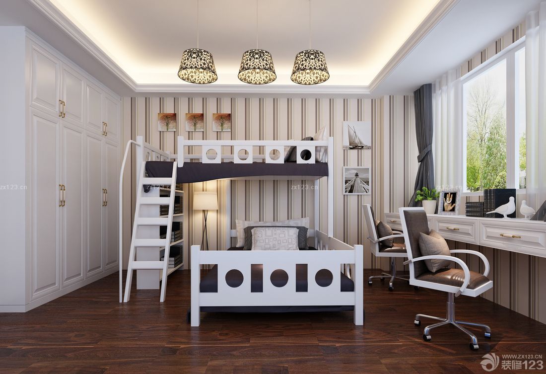 简欧式风格子母床小户型装修样板大全2025