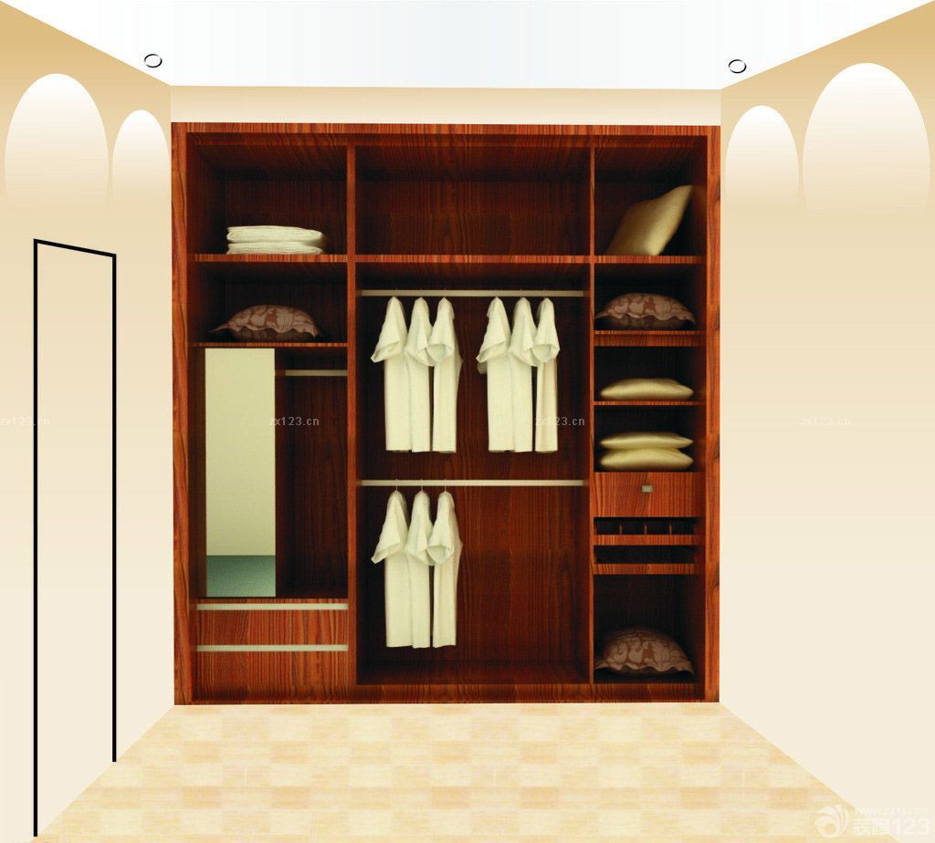 最新嵌入式衣帽间3D设计效果图欣赏