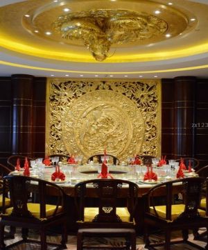 2025特色餐厅圆形吊顶设计图片