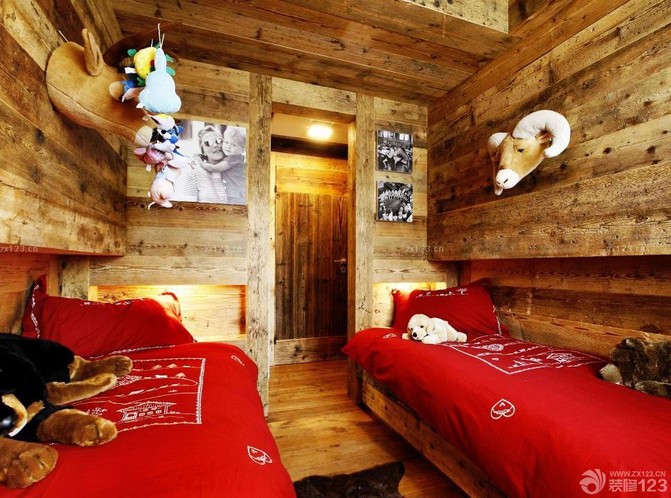 2023整体木屋实木儿童床设计效果图片