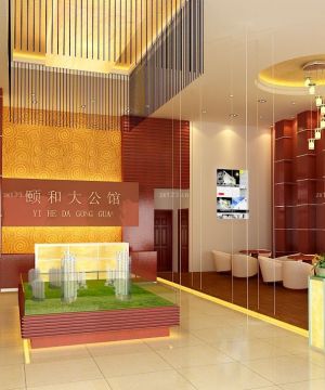 2025现代风格售楼部形象墙设计效果图