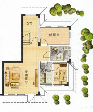 2025新古典风格120平米三层户型图