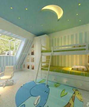 最新现代风格小户型儿童房设计案例图片大全