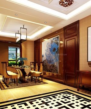 2025家庭餐厅中式餐桌设计图片大全