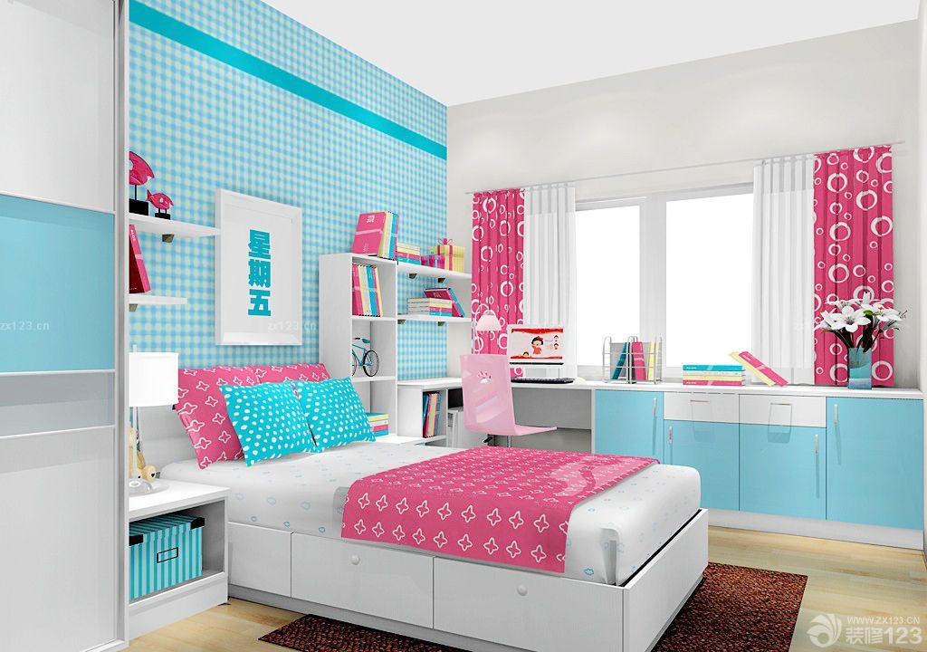 经典儿童房窗帘设计效果图