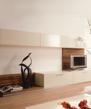 2023现代家庭室内客厅电视墙板式家具效果图