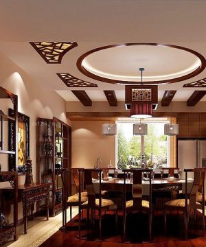 最新90平小户型新中式饭厅装修设计图