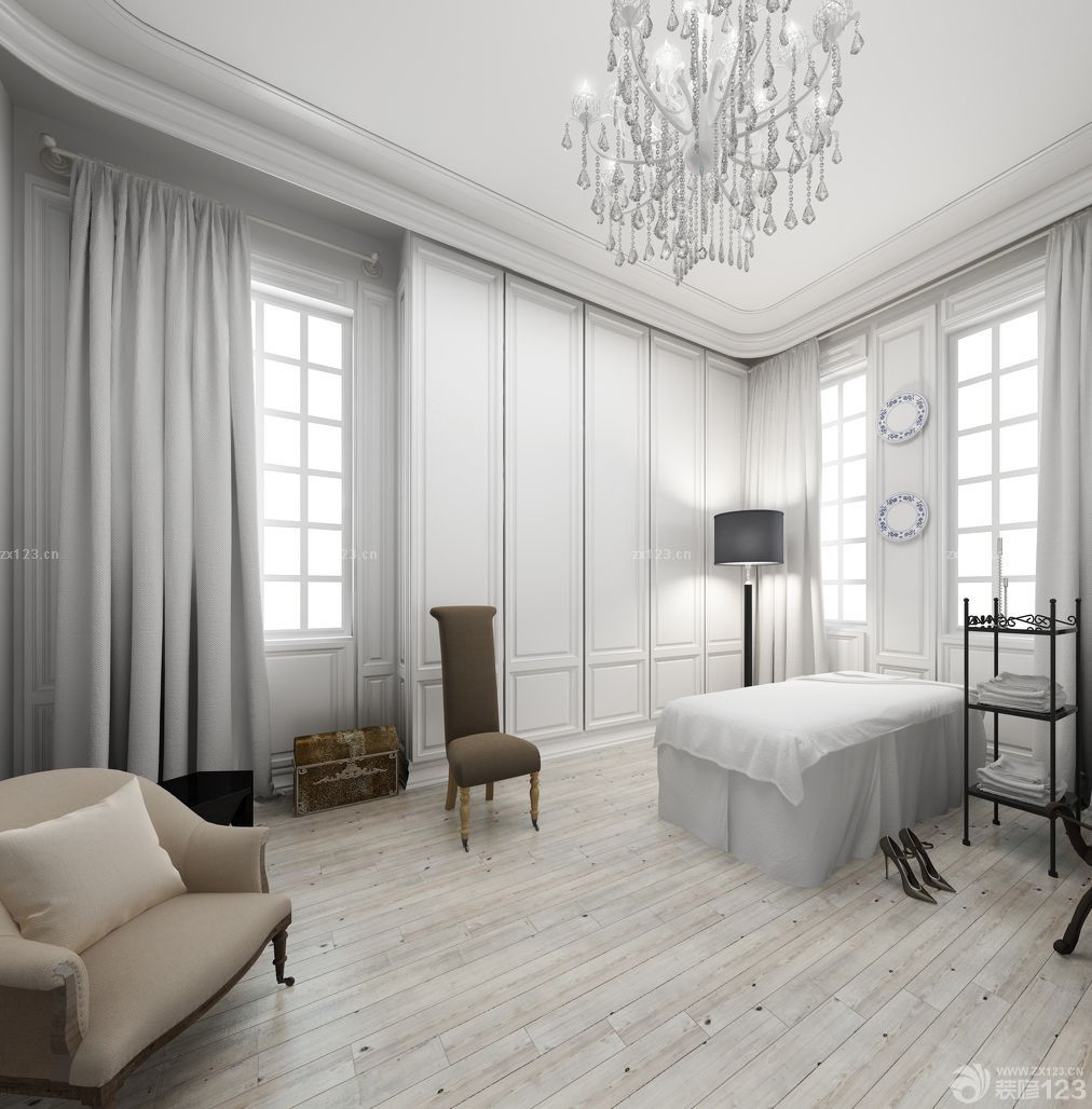 欧式风格美容会所按摩床装修样板大全